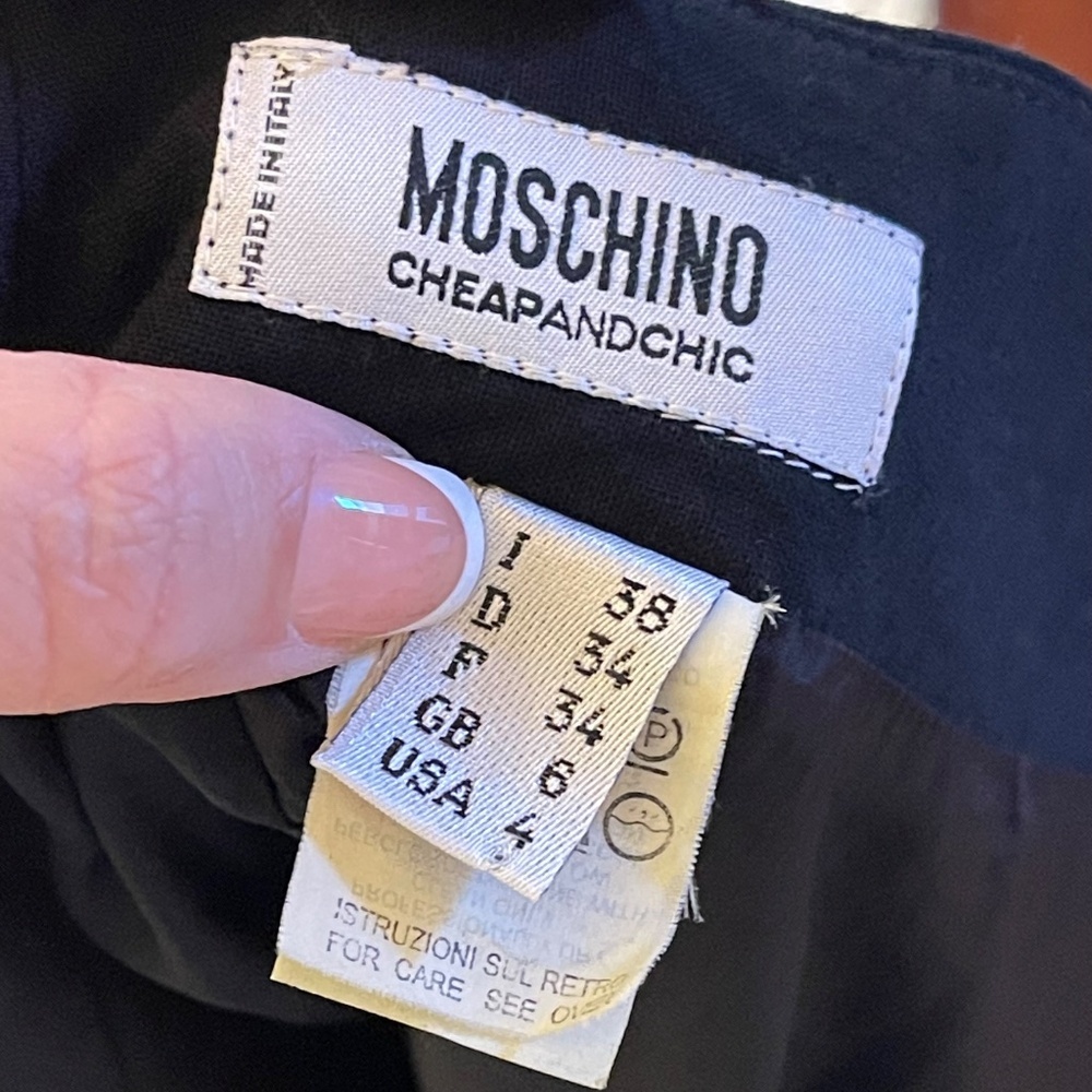 Moschino Black and White Striped Pencil Skirt - Picture 13 of 14